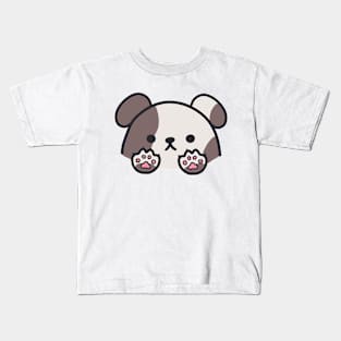 cute kawaii grey dotted dog Kids T-Shirt